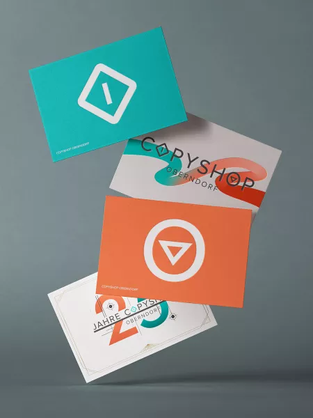 Copyhshop Oberndorf Visitenkarten in verschiedenen Designs